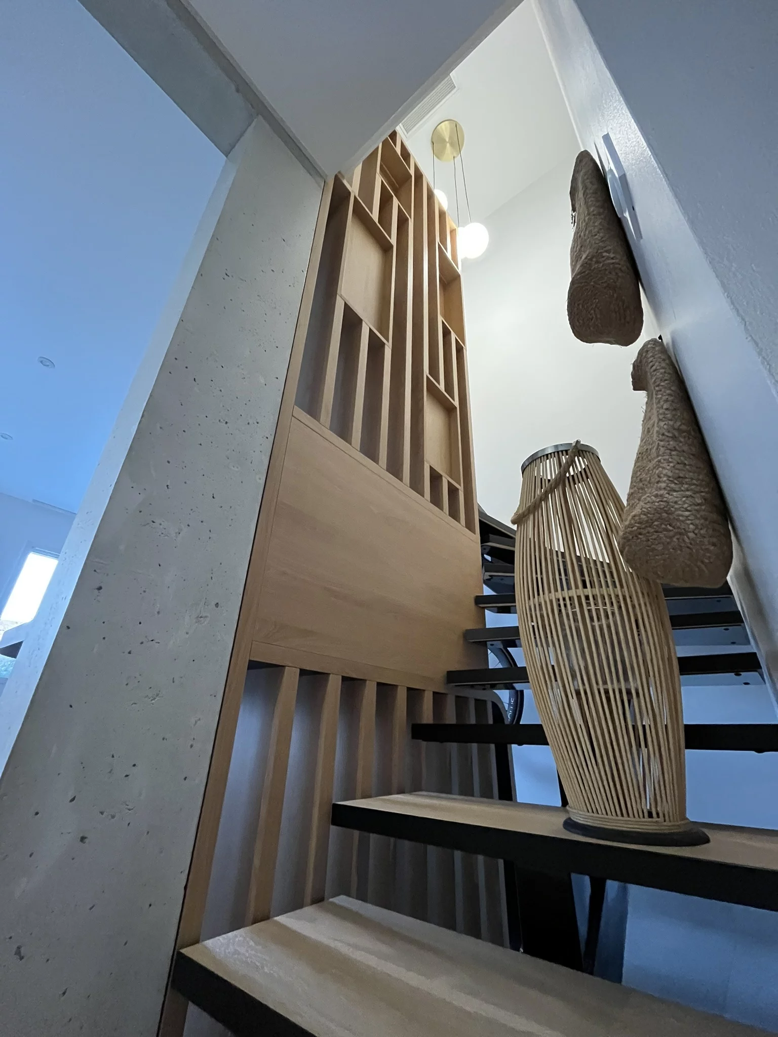 Garde-corps avec bureau intégré